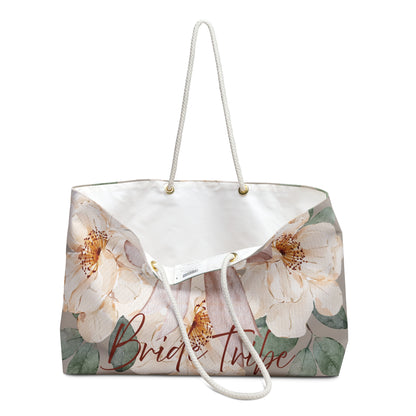 Floral Bride Weekender Bag - Perfect for Bridal Showers, Gift for the Bride Tribe