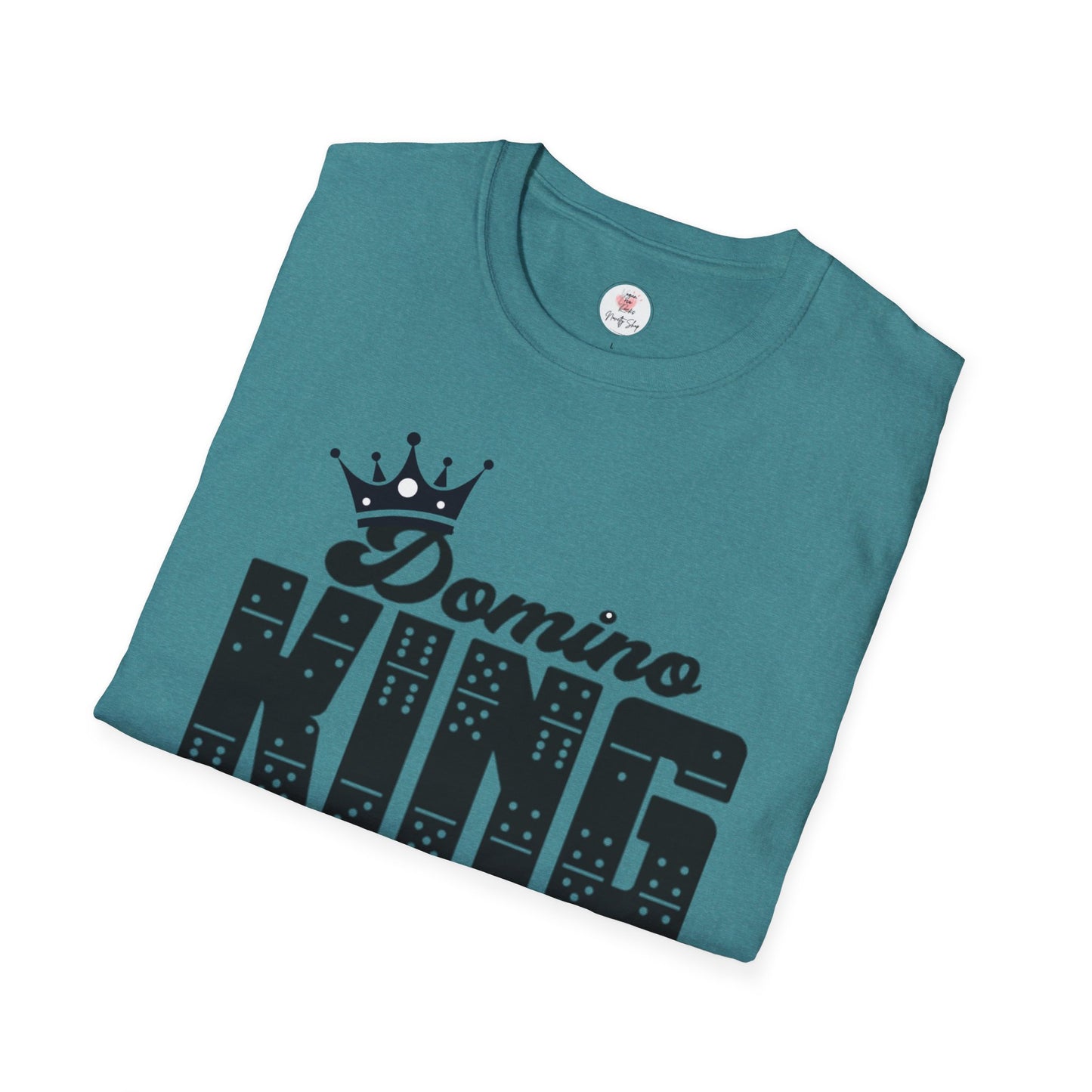 Domino King T-Shirt — Crowned Dominoes Graphic Tee for Game Night