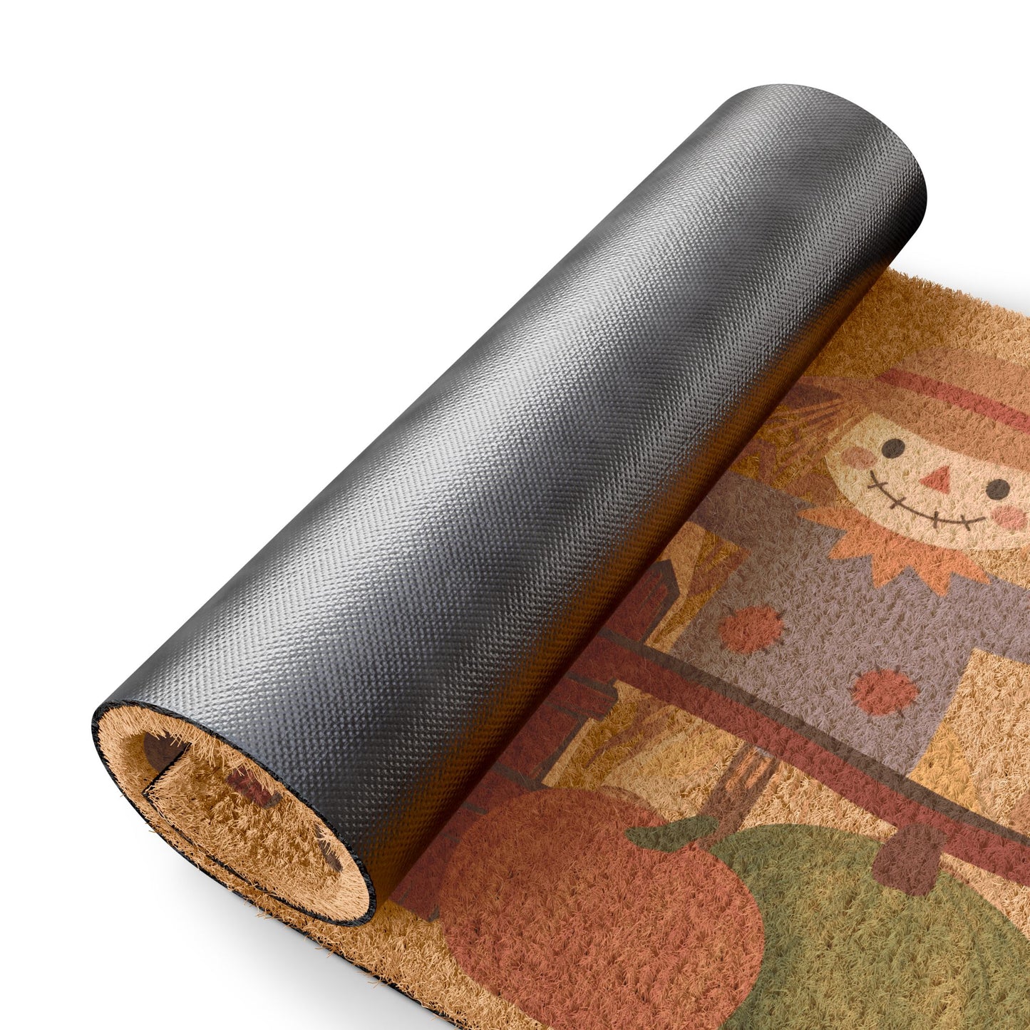 Autumn Vibes - Friendly Scarecrow & Pumpkins Doormat