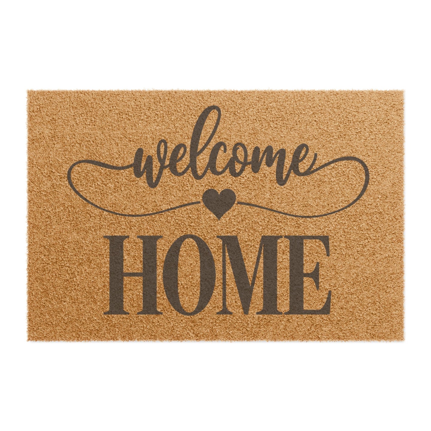 Welcome Home Doormat – Cozy, Heart Accent Entryway Mat