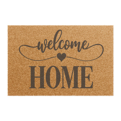 Welcome Home Doormat – Cozy, Heart Accent Entryway Mat
