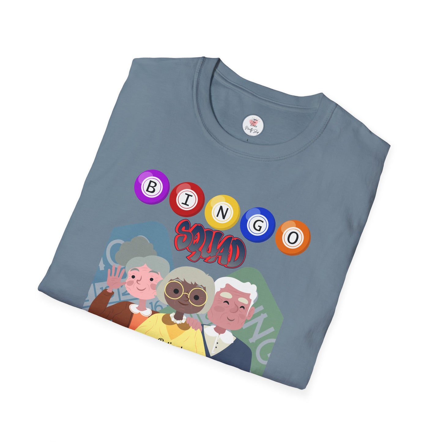 Bingo Squad T-Shirt — Cute Senior Friends Bingo Night Graphic Tee