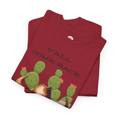 Cowboy Gnome T‑Shirt – "Y'all Come Back" Western Cactus Graphic Tee