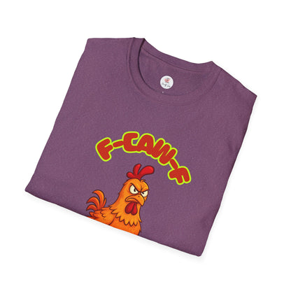 Rooster Funny Illustration T-Shirt — F-CAW-F Graphic Tee