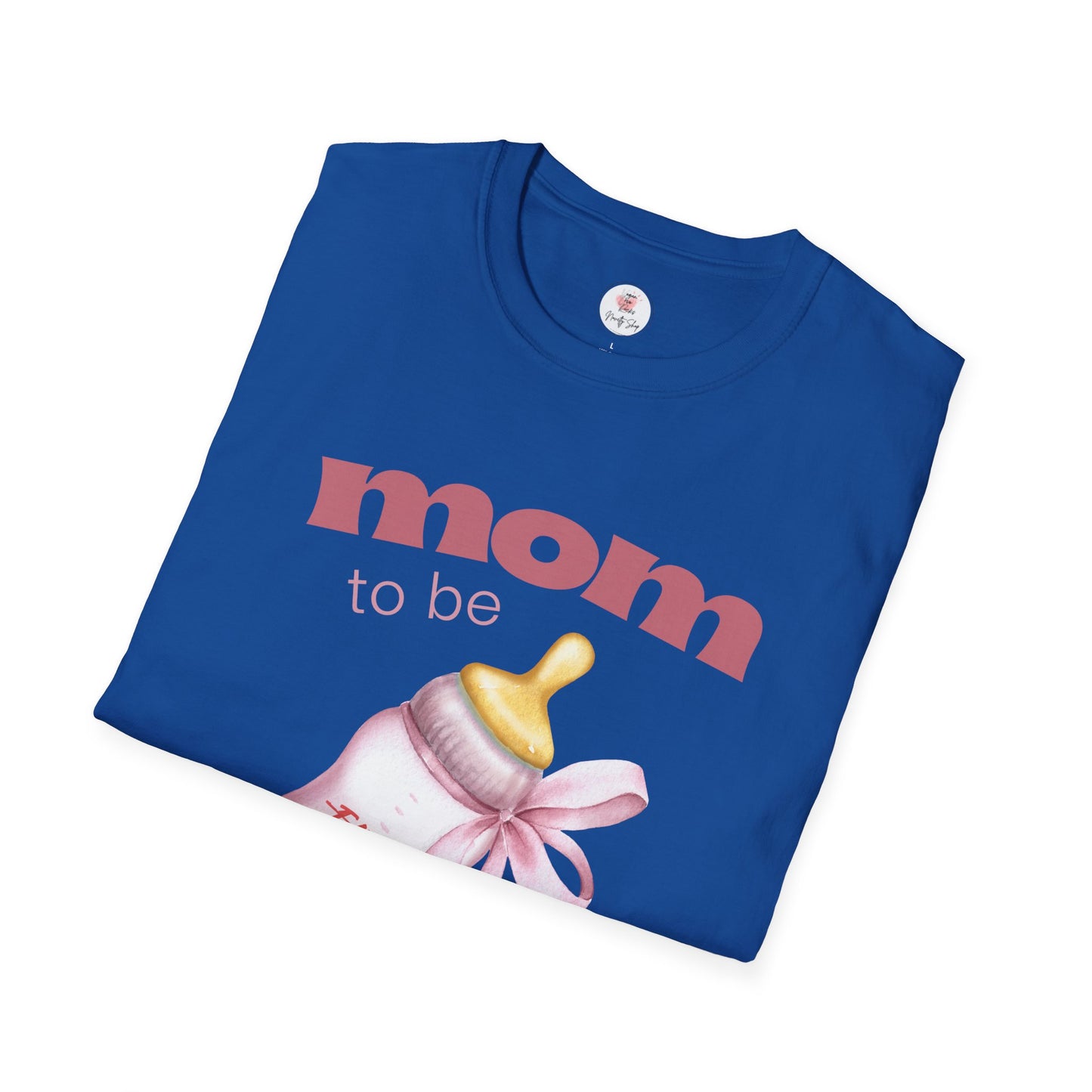 "Mom to Be" Pink Baby Bottle Pregnancy Announcement Tee