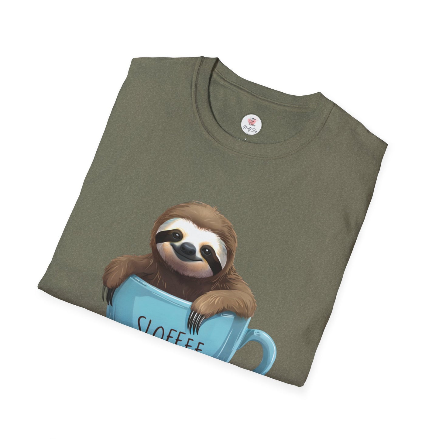 Sloffee Sloth Coffee Cup T-Shirt