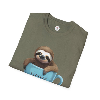 Sloffee Sloth Coffee Cup T-Shirt