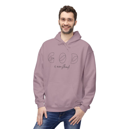God Is Everything Minimal Faith Hoodie — Inspirational Christian Pullover