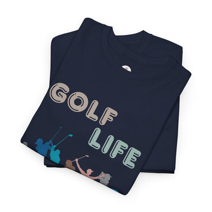Golf Life T-Shirt — Colorful Golfer Silhouettes Tee