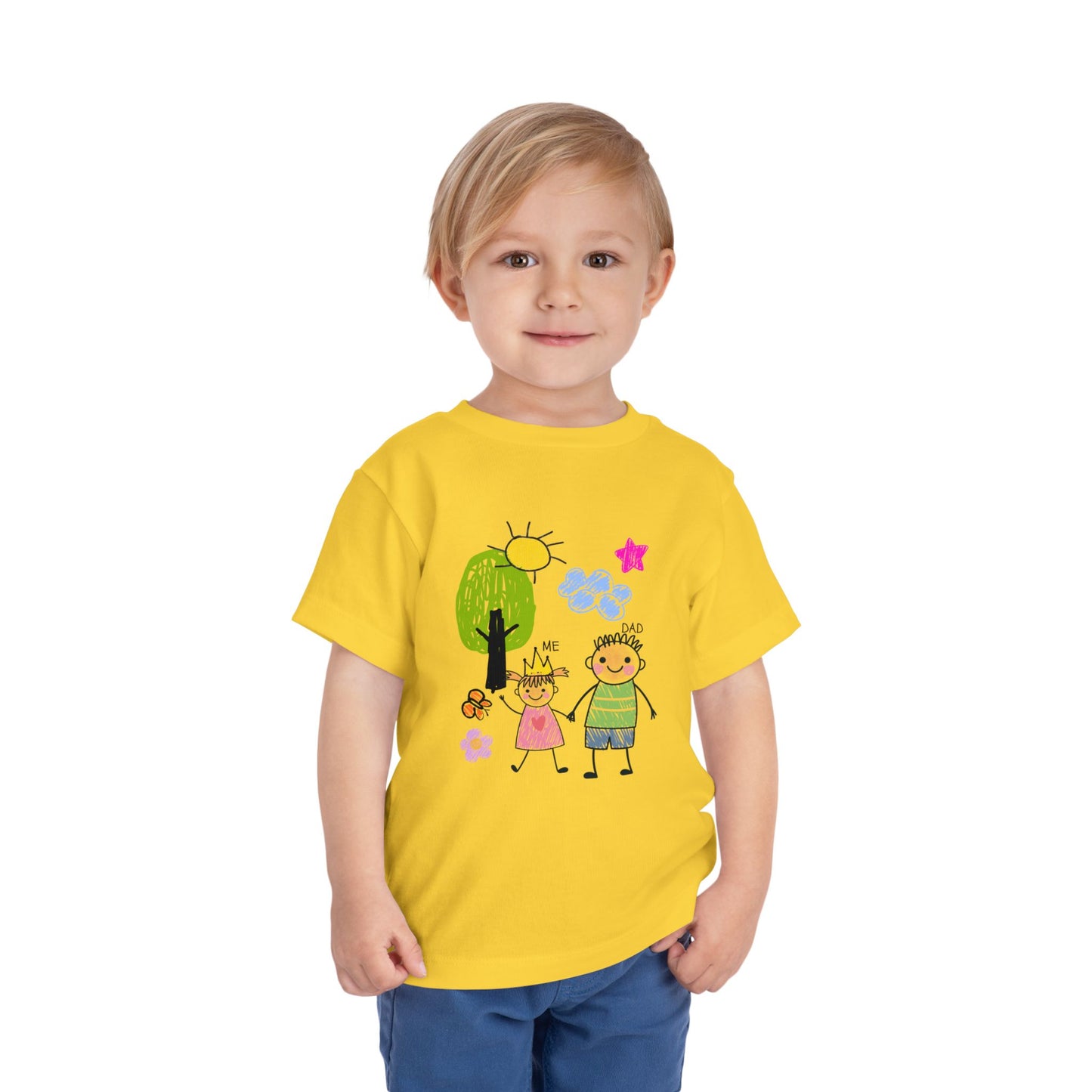 Toddler Tee — Cute Hand-Drawn 'Me & Dad' Family Shirt for Kids