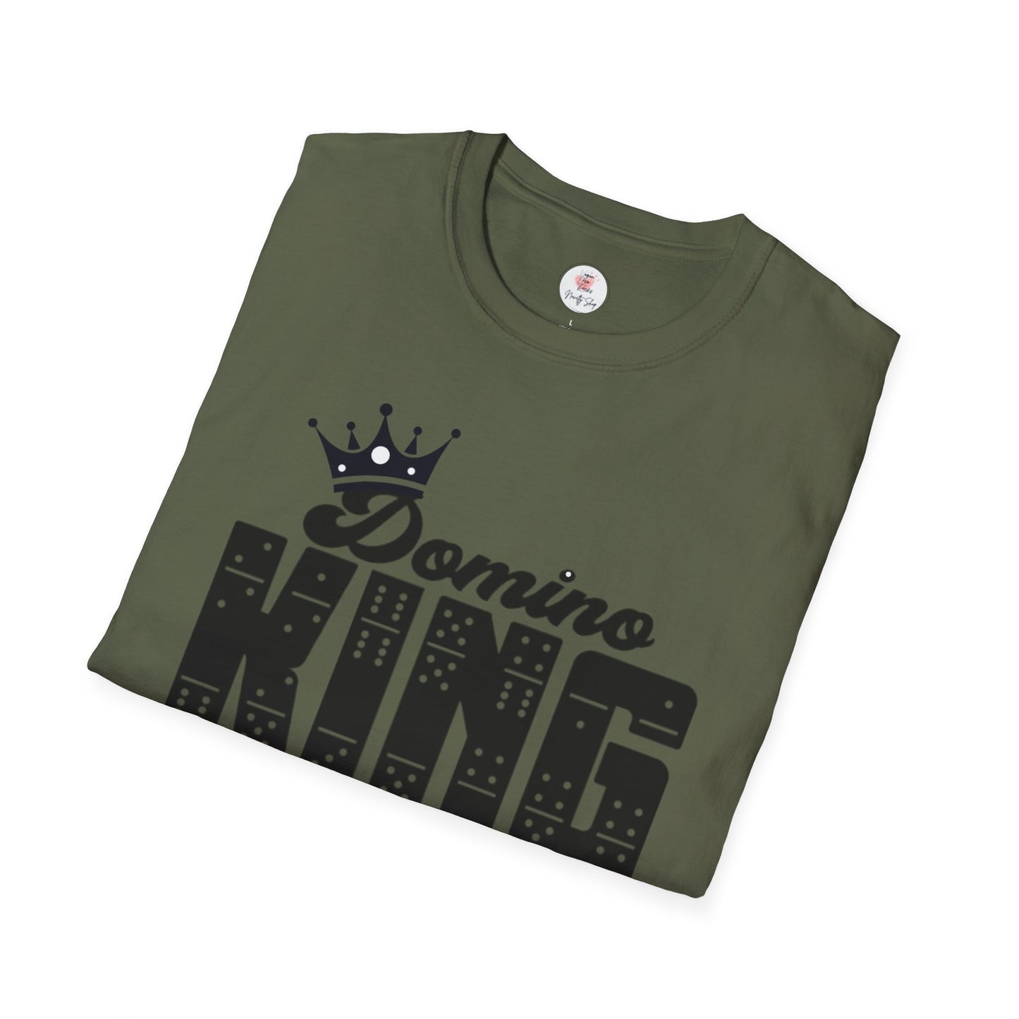 Domino King T-Shirt — Crowned Dominoes Graphic Tee for Game Night