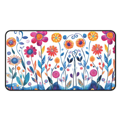 Colorful Floral Desk Mat