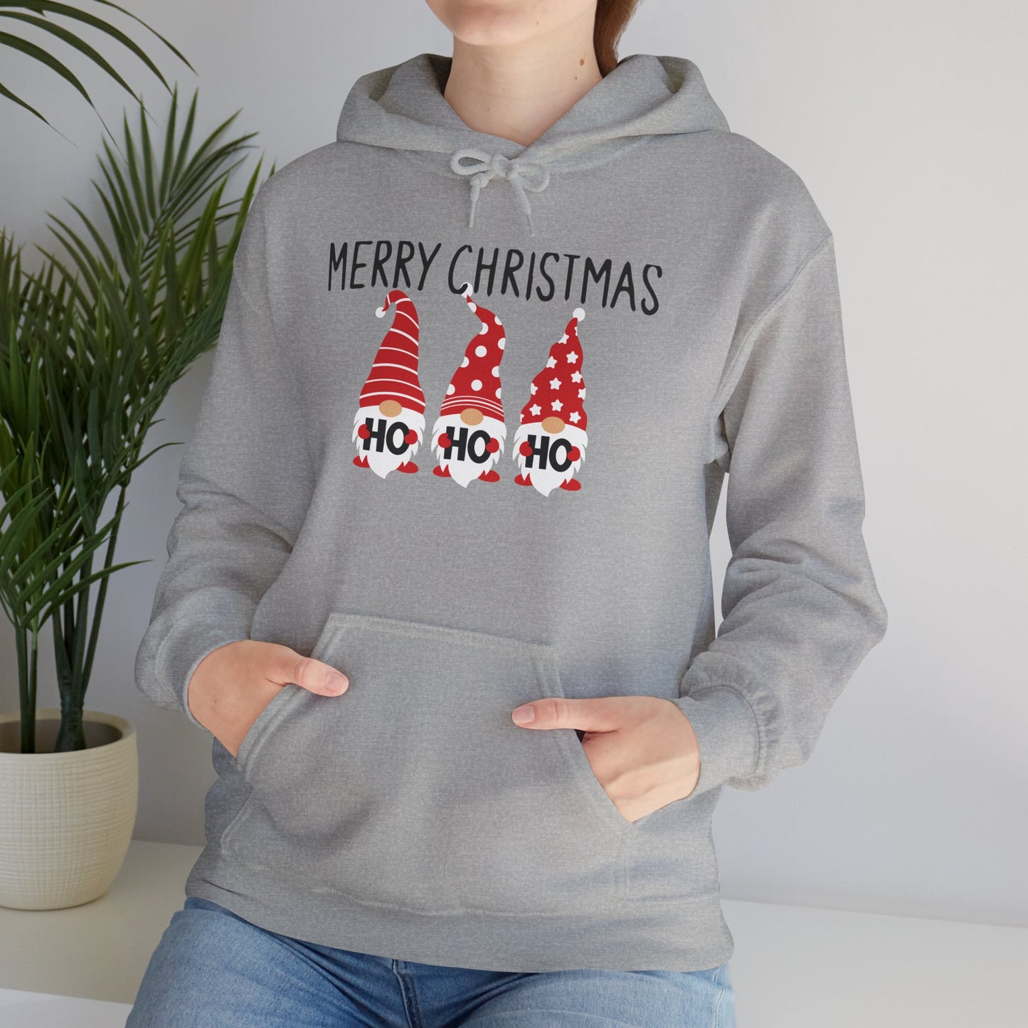 Christmas Gnome Hoodie — Merry Christmas Ho Ho Ho Holiday Sweatshirt