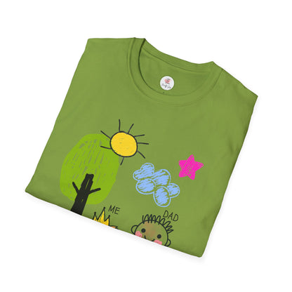 ME & DAD Kids' Handprint Father's Day T-Shirt — Cute Child Drawing Tee