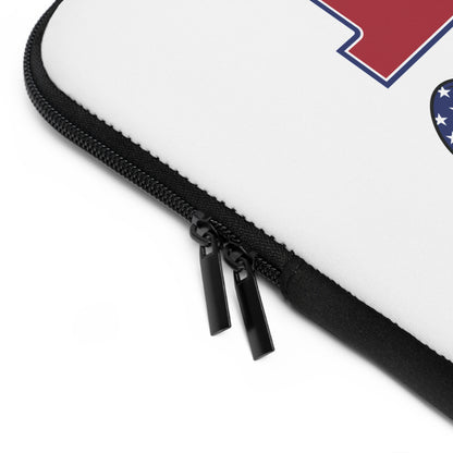 "LOVE" Laptop Sleeve — American Flag Flip-Flop & Donut Design