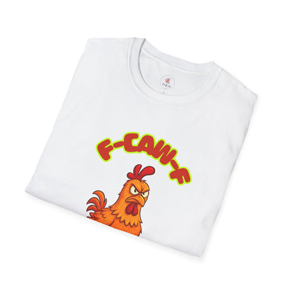Rooster Funny Illustration T-Shirt — F-CAW-F Graphic Tee