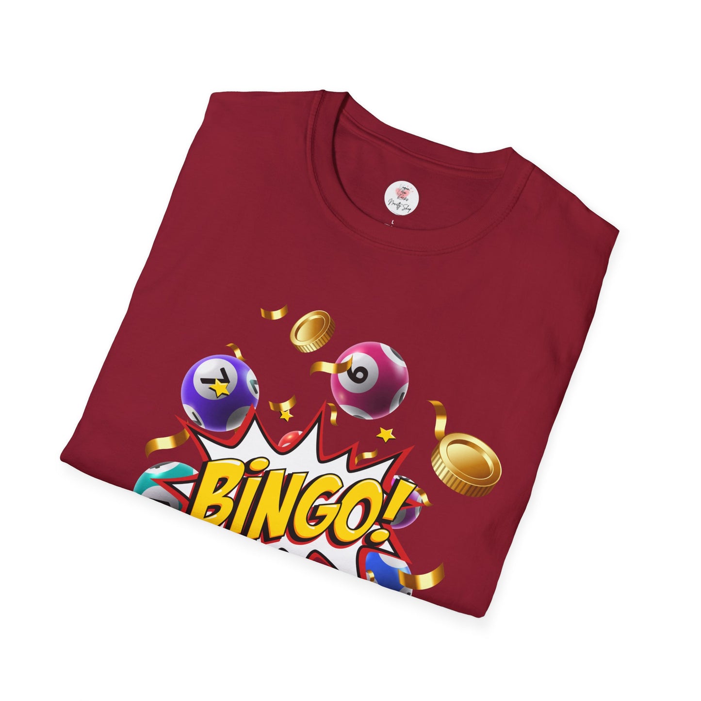 Bingo Balls Graphic T-Shirt — "BINGO!" Colorful Game Night Tee