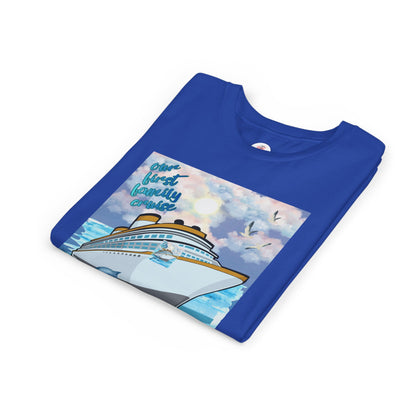 Cruise Ship Tee — "Our First Family Cruise" Youth T-Shirt