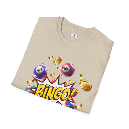 Bingo Balls Graphic T-Shirt — "BINGO!" Colorful Game Night Tee