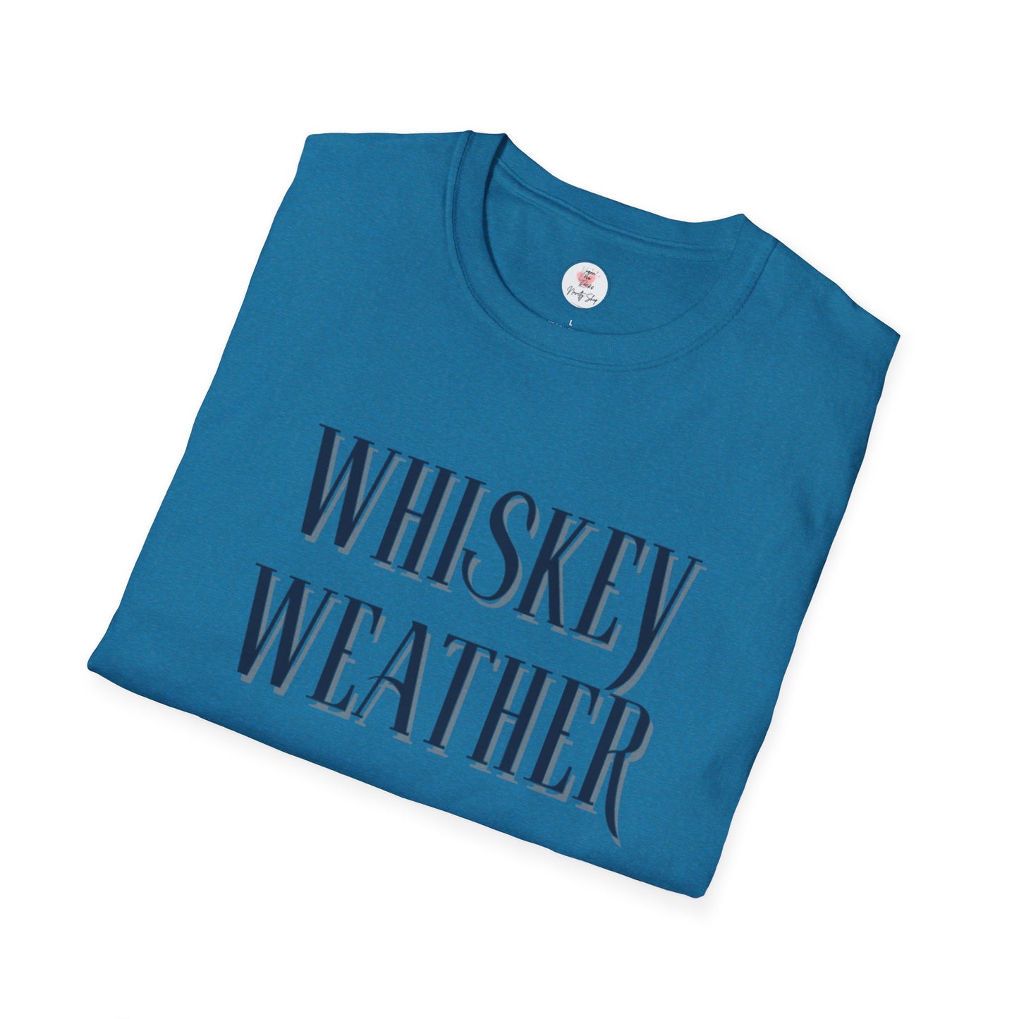 Whiskey Weather T-Shirt – Vintage Script Fall Drinking Tee