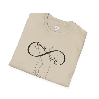 You + Me Infinity T-Shirt — Minimal Couple Line Art Tee