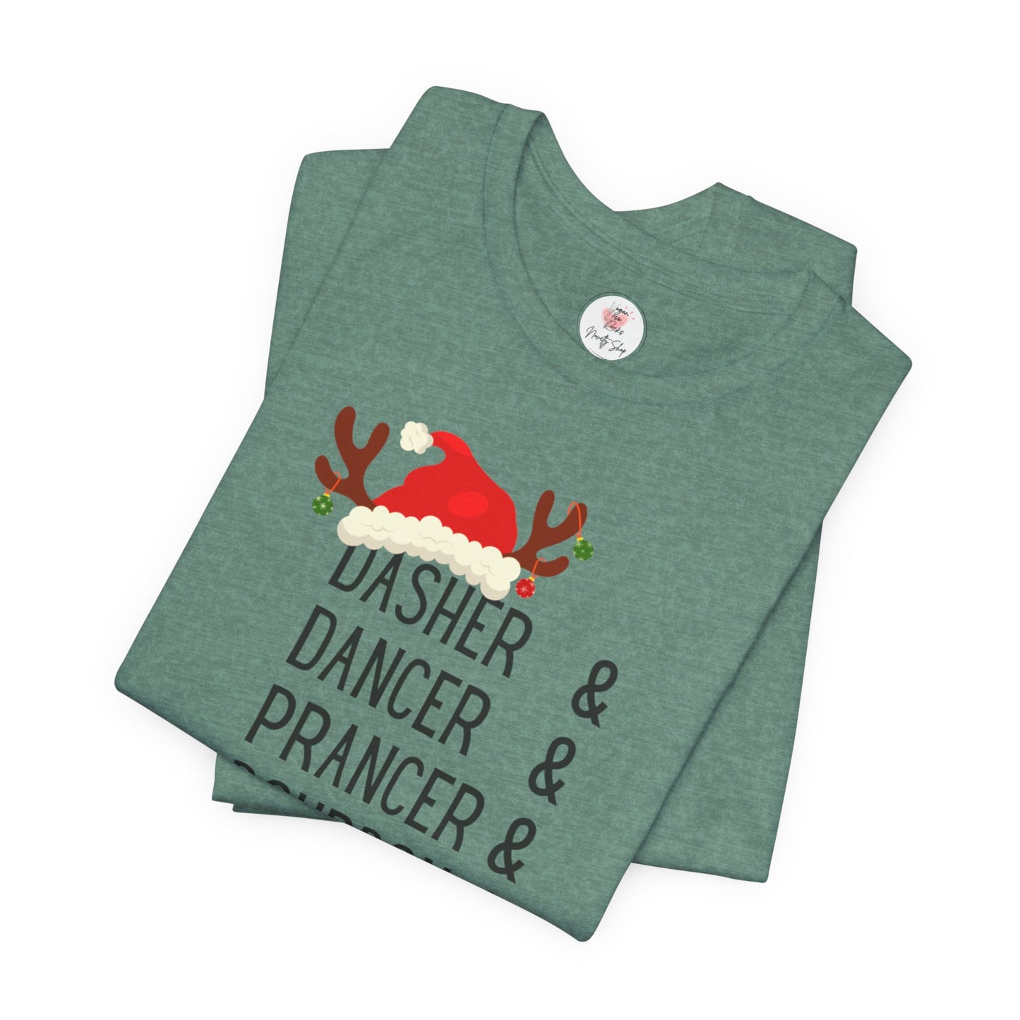 Christmas Reindeer Tee — "Dasher & Dancer & Prancer & Bourbon & Bourbon & Bourbon" Holiday Shirt