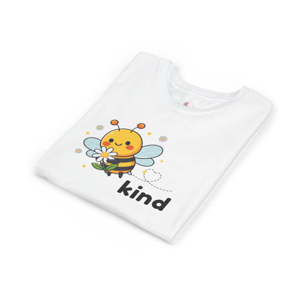 Kids Bee "Kind" T-Shirt — Cute Bumblebee Graphic Youth Tee