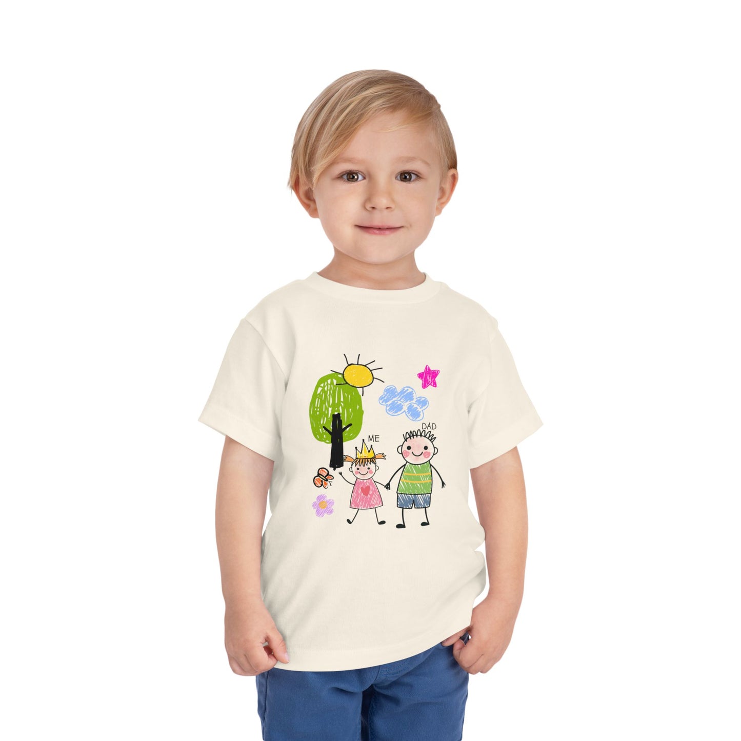 Toddler Tee — Cute Hand-Drawn 'Me & Dad' Family Shirt for Kids