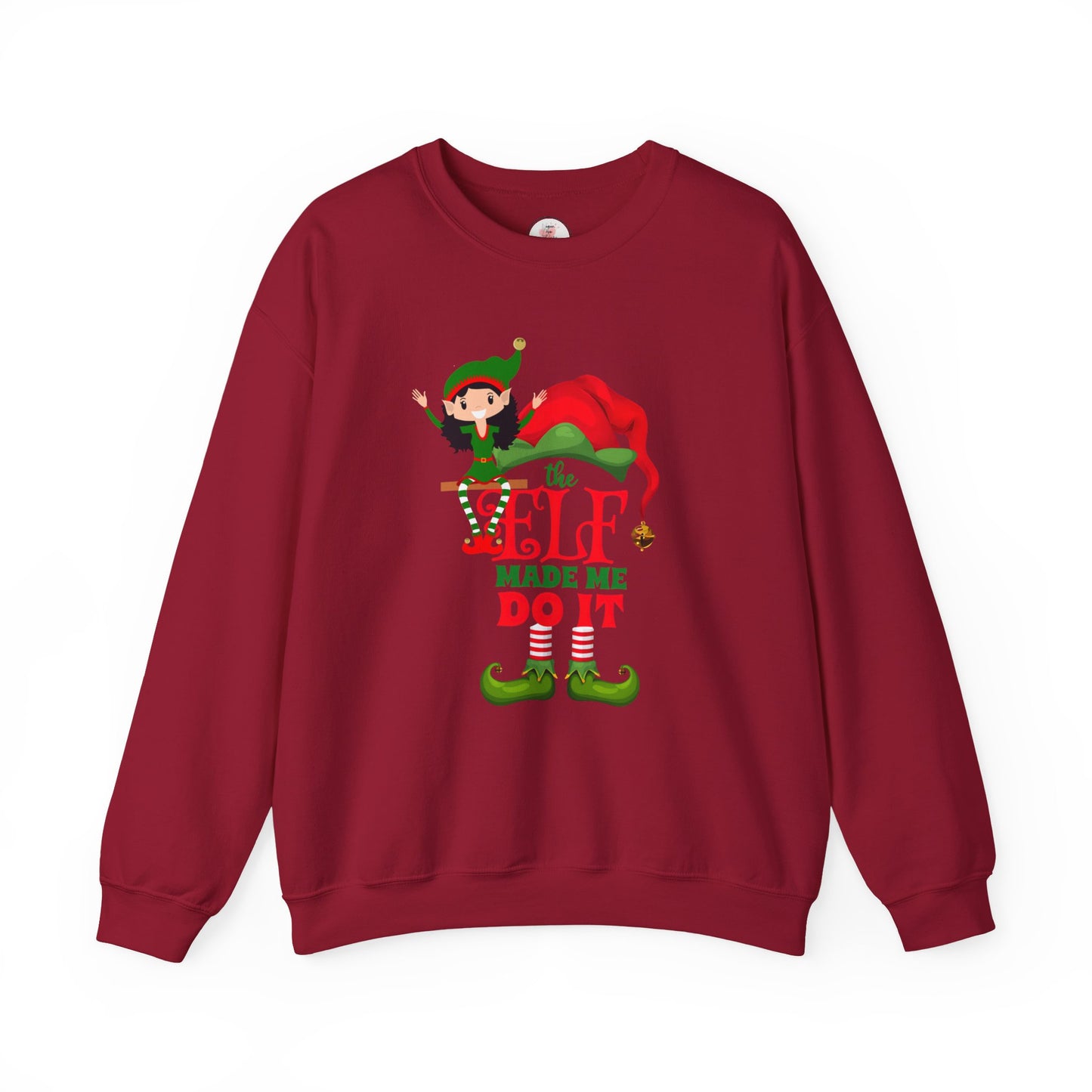 Holiday Crewneck Sweatshirt - 'The Elf Made Me Do It'