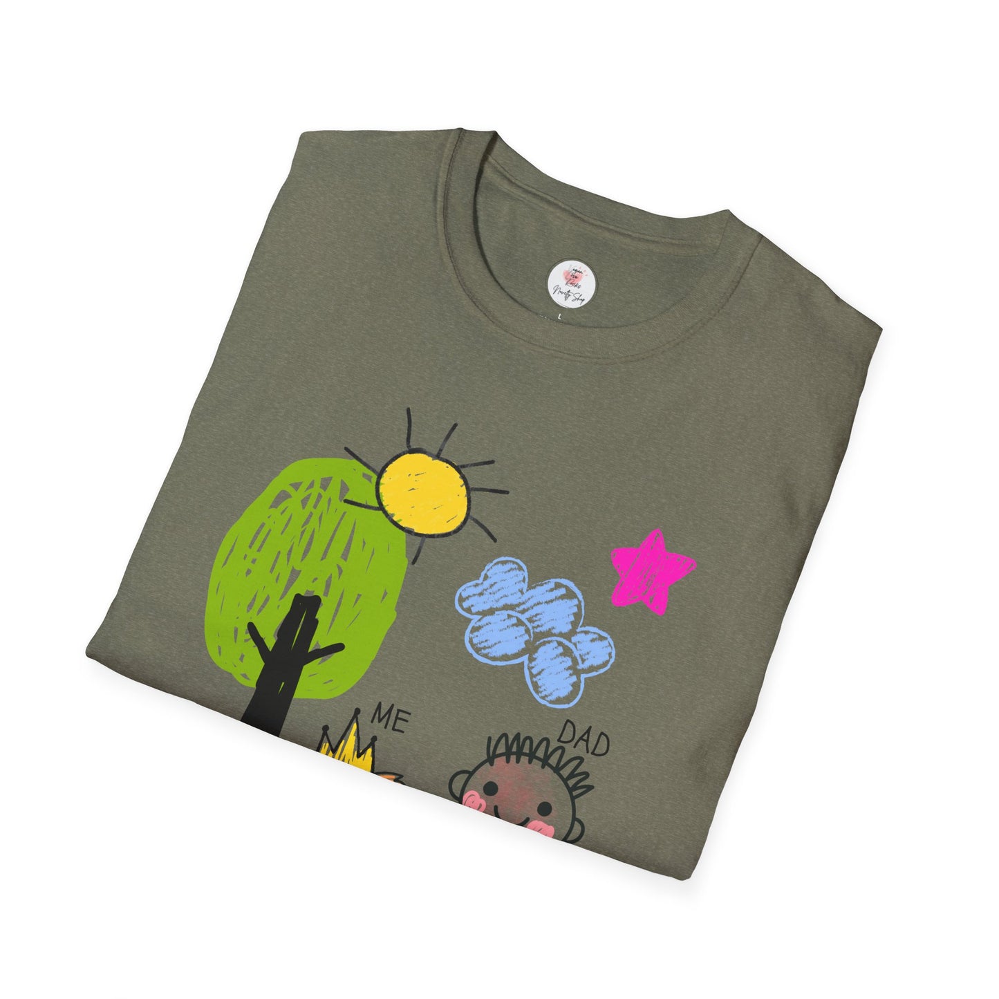 ME & DAD Kids' Handprint Father's Day T-Shirt — Cute Child Drawing Tee
