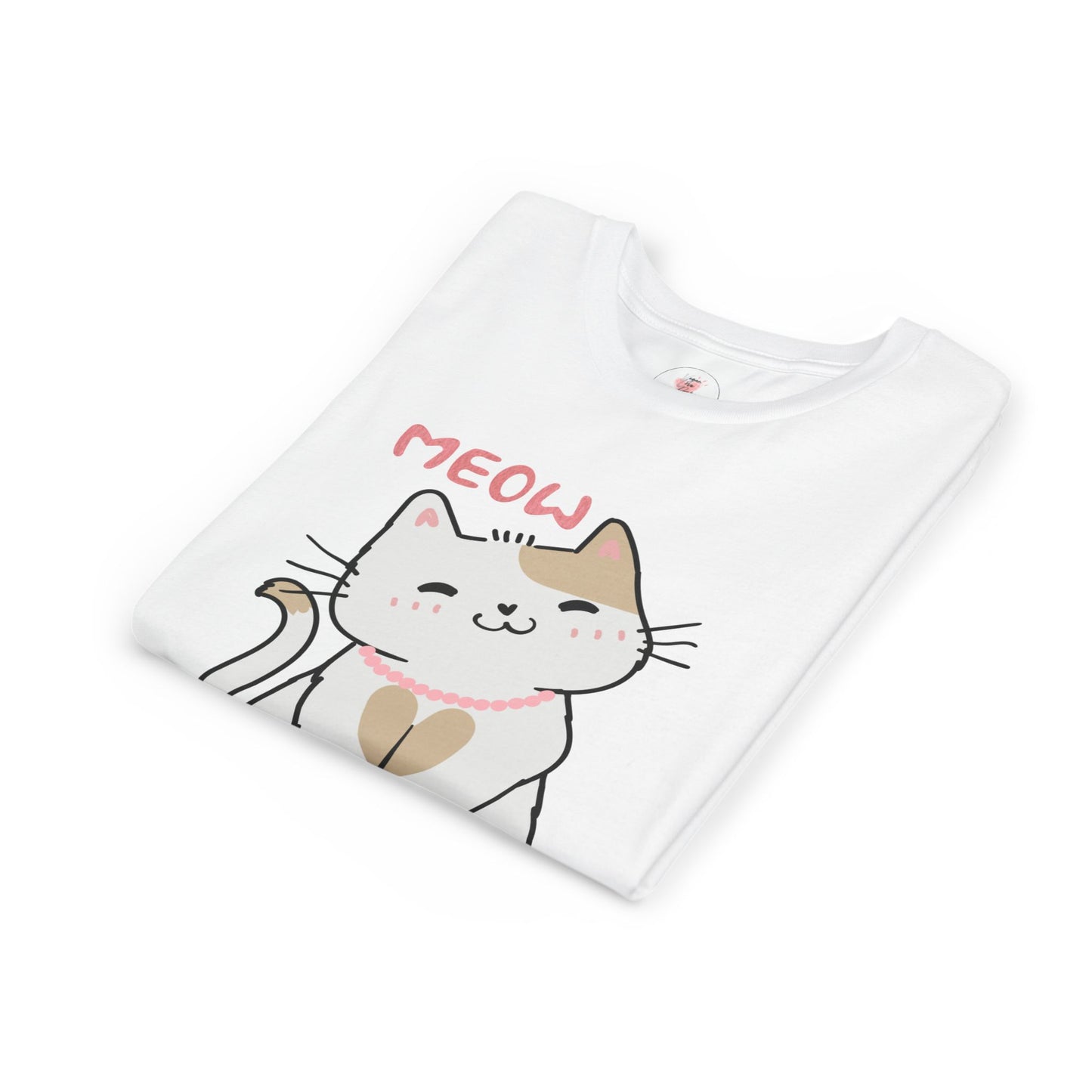 Cute 'Meow' Kitten Youth Tee - Adorable Cat Graphic