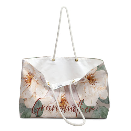 Floral Bride Weekender Bag - Perfect for Bridal Showers, Gift for the Bride's Grandmother