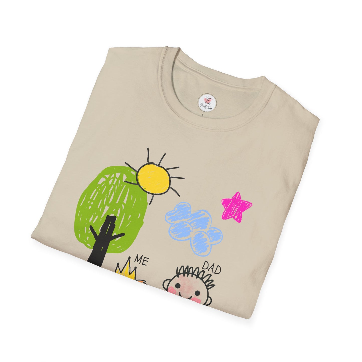 ME & DAD Kids' Handprint Father's Day T-Shirt — Cute Child Drawing Tee