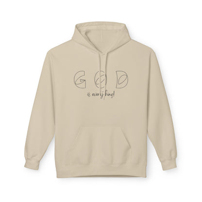 God Is Everything Minimal Faith Hoodie — Inspirational Christian Pullover
