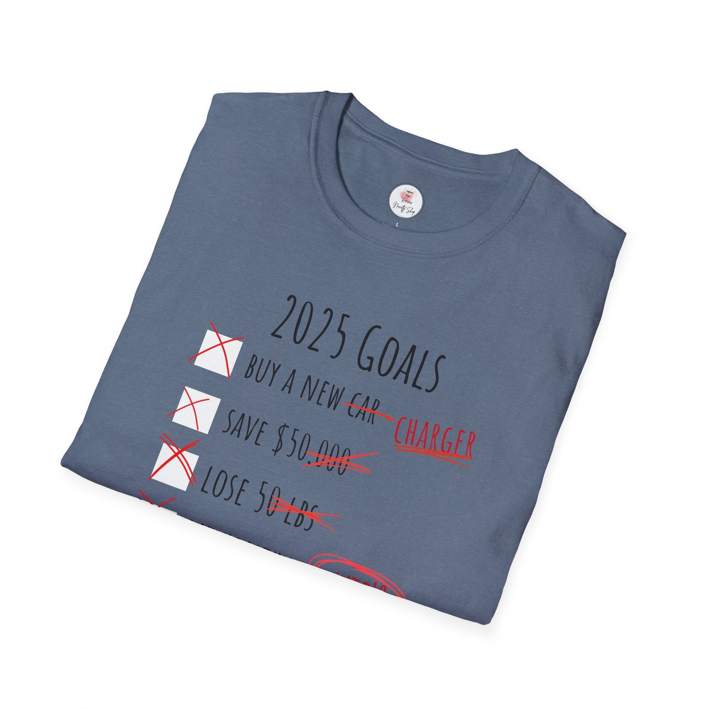 2025 Goals Funny Checklist T-Shirt — Sarcastic New Year Resolution Tee