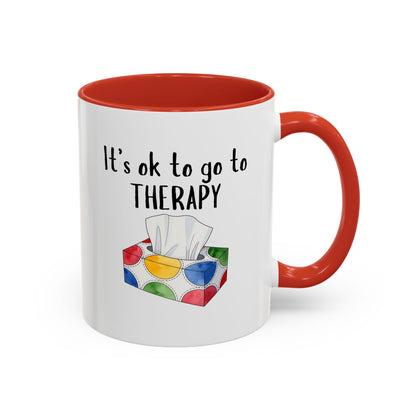 It's OK to Go to Therapy Coffee Mug — Inspirational Mental Health Gift