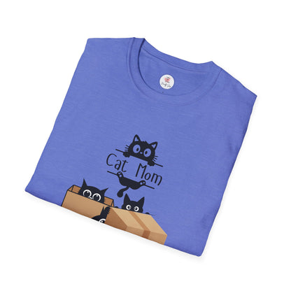 Cat Mom T-Shirt — Cute Black Cats in Boxes Tee
