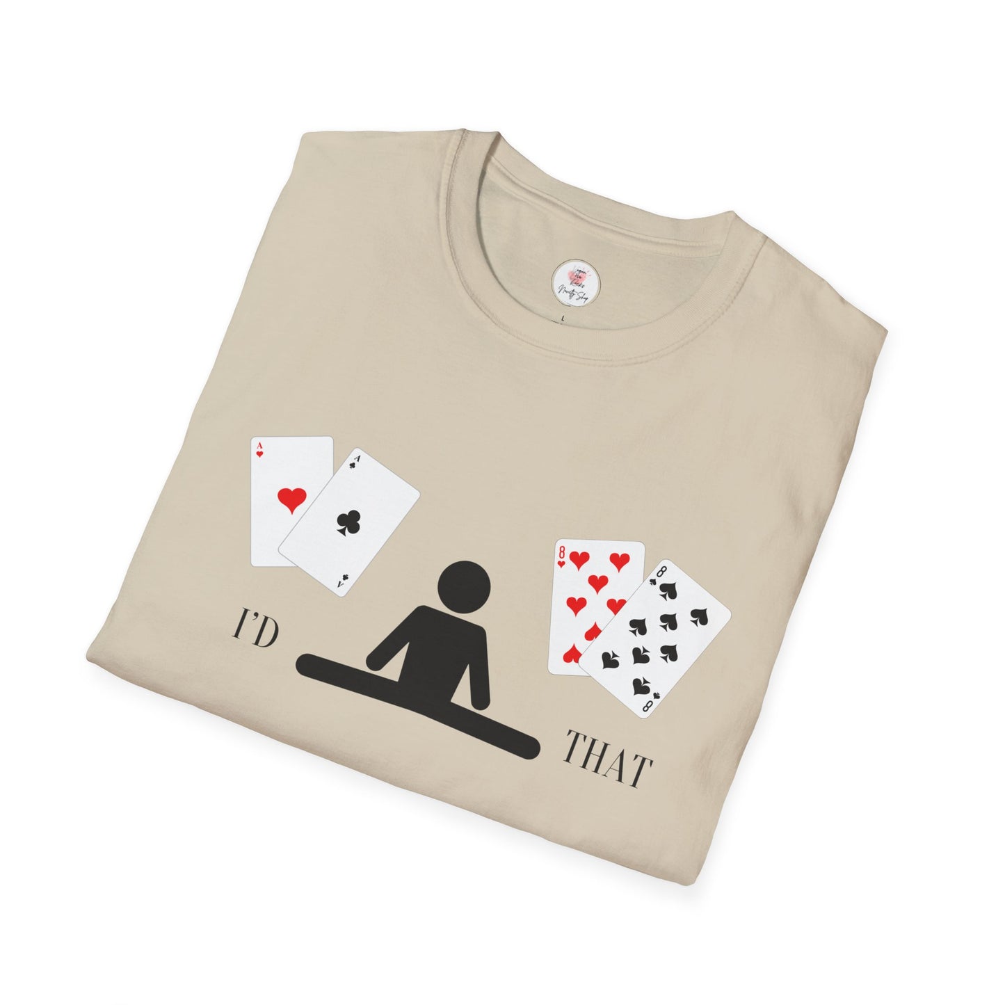 Blackjack T-Shirt — 'I'd Split That' Card Dealer Graphic Tee