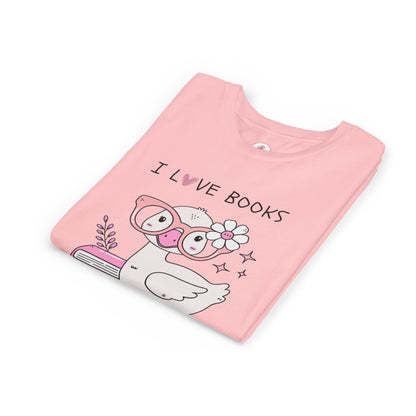 Youth 'I Love Books' Duck Graphic Tee - Cute Reading Shirt