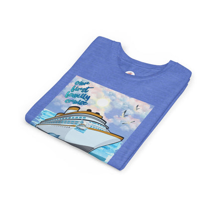 Cruise Ship Tee — "Our First Family Cruise" Youth T-Shirt
