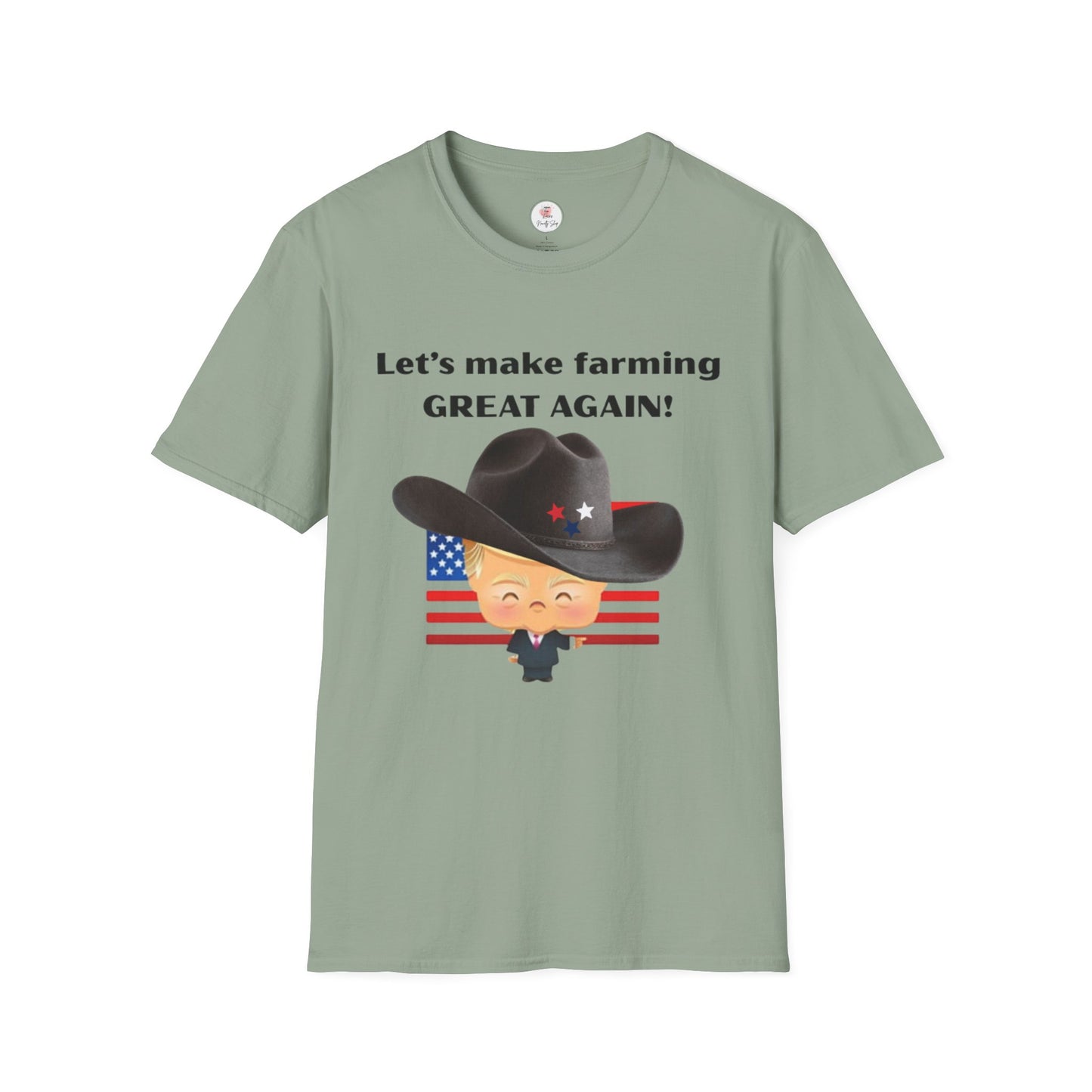 Let's Make Farming Great Again T-Shirt — Patriotic Cowboy Trump Farming Tee