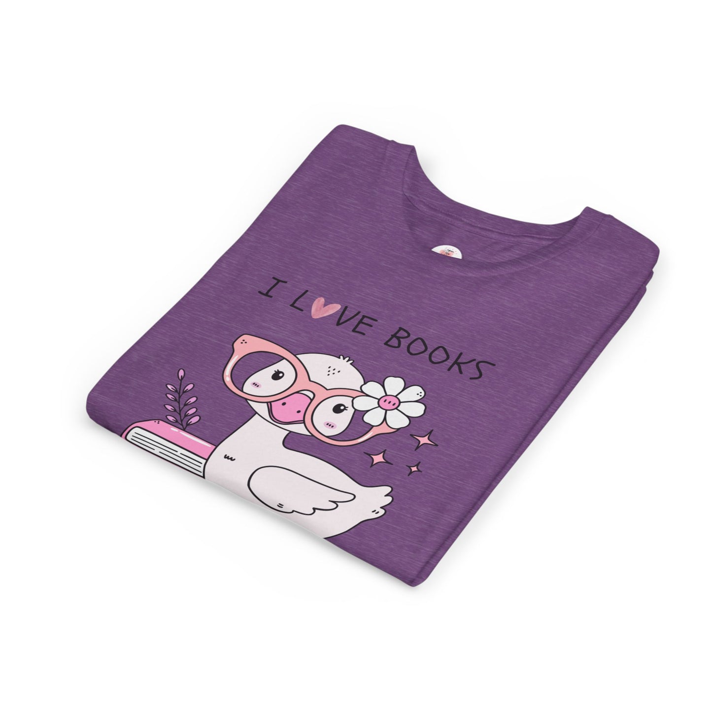 Youth 'I Love Books' Duck Graphic Tee - Cute Reading Shirt