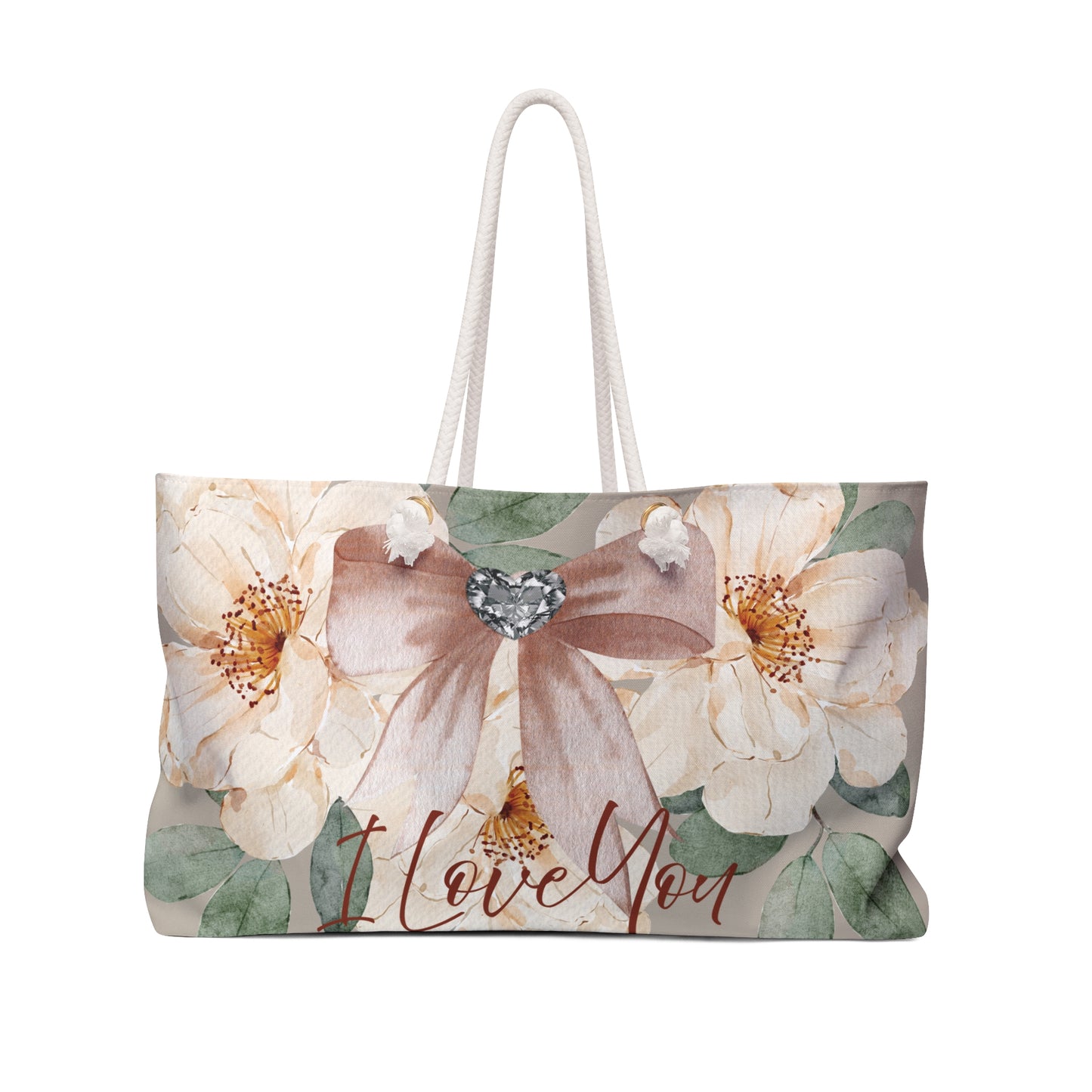 Floral Bride Weekender Bag - Perfect for Bridal Showers, Ideal Gift to say "I Love You"