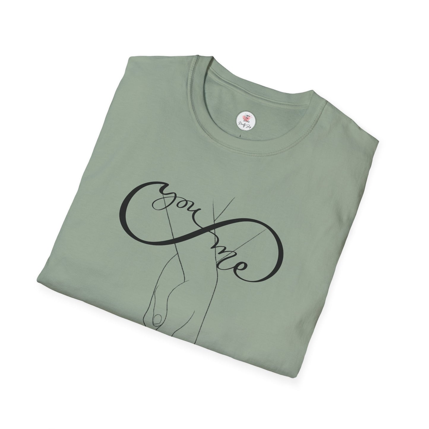 You + Me Infinity T-Shirt — Minimal Couple Line Art Tee