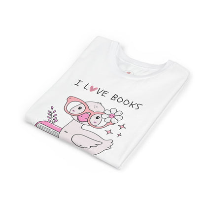 Youth 'I Love Books' Duck Graphic Tee - Cute Reading Shirt