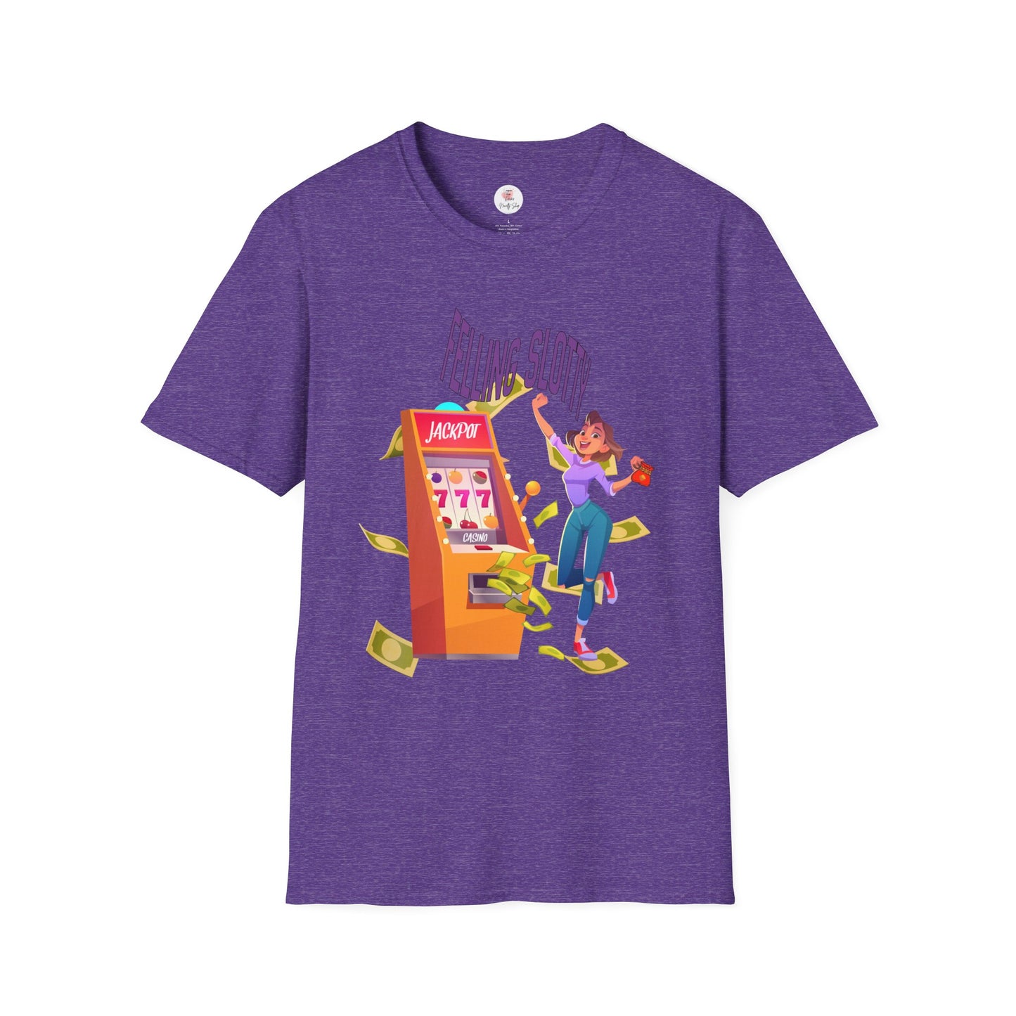 Feeling Lucky Slot Machine T-Shirt — 'Feeling Slotty' Casino Jackpot Tee