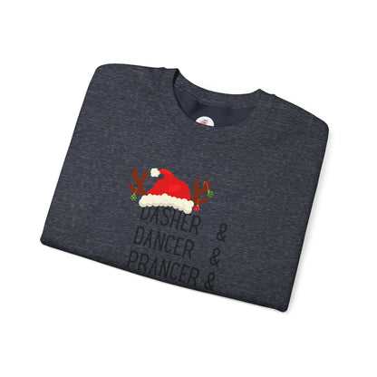 Holiday Reindeer ‘Dasher & Dancer & Prancer & Bourbon & Bourbon & Bourbon’ Christmas Sweatshirt
