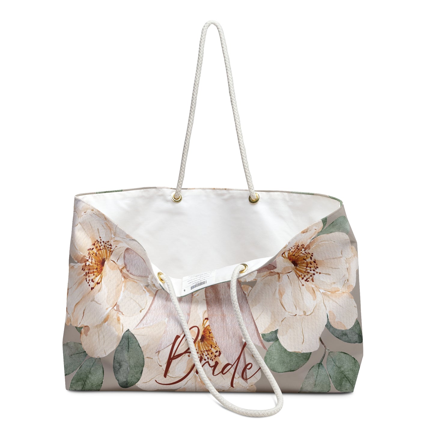 Floral Bride Weekender Bag - Perfect for Bridal Showers, Bachelorette Parties, Travel, Gifts, & Beach Days - Bride To Be