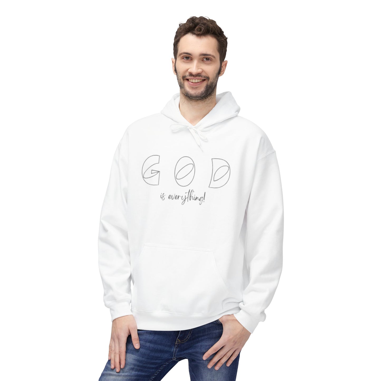 God Is Everything Minimal Faith Hoodie — Inspirational Christian Pullover