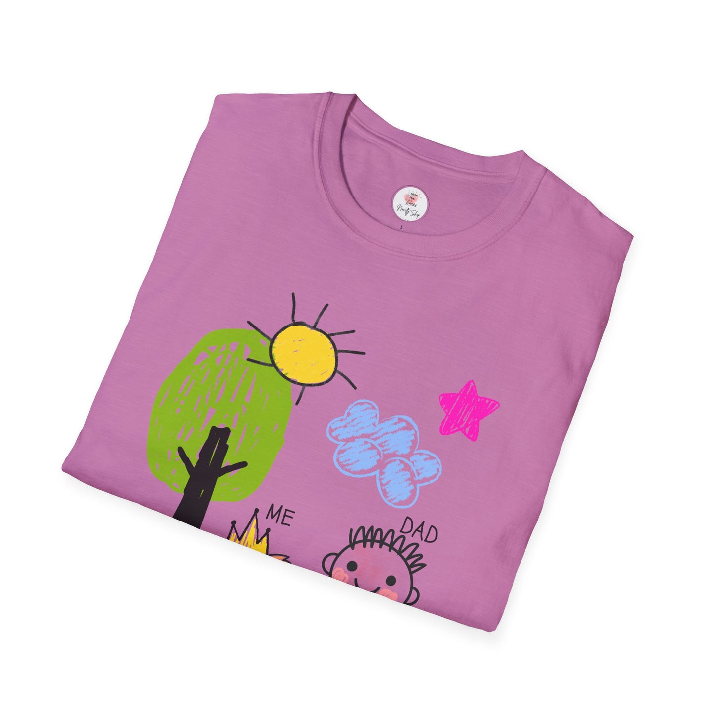 ME & DAD Kids' Handprint Father's Day T-Shirt — Cute Child Drawing Tee
